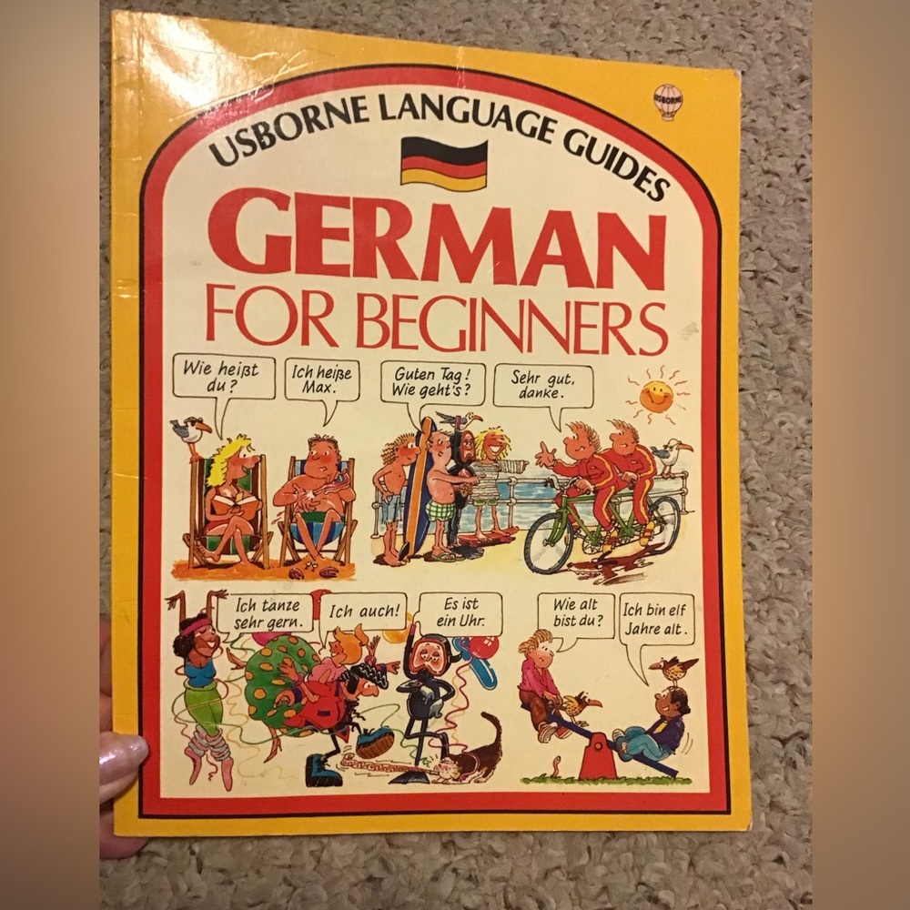 USBORNE VINTAGE 1991 GERMAN FOR BEGINNERS BOOK GREAT TRAVEL TOOL GUC